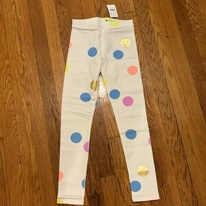 Crewcuts girls polka dot leggings size 10 NWT